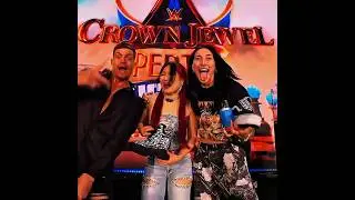 Iyo Sky & Rhea Ripley Perth Australia Crown Jewel Kick Off Show 🥰 |Edit| #viralvideo #wwe #short