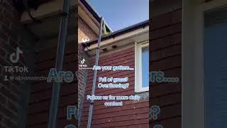 Are your gutters blocked with grass? 🍁🍁#guttercleaning #grass #rain #water #mud #dirt #gutters