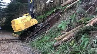 Tranctionline winch assist climbing a high cut bank