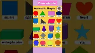Geometric lines, geometric shapes and planeshapes - Geometry for kids #short #reels #english #video