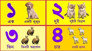 ১ ২ ৩  বাংলা সংখ্যা গণনা ।  Ek Dui Tin । Bengali Numbers For Kids