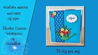 Harlekin mønster med tekst og pynt Tutorial i Canvas Workspace og ScanNcut