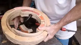 COMO FAZER PANDEIRO - EMOLDURANDO A MADEIRA - PASSO A PASSO - ENSINADO POR Me.PEIXE - VÍDEO 9