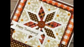 CARDZ TV ~ EIGHT POINT STAR QUILT CARD ~ PAPER PLAY SKETCH #51
