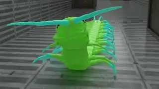 Alien Centipede - 3D animation class final