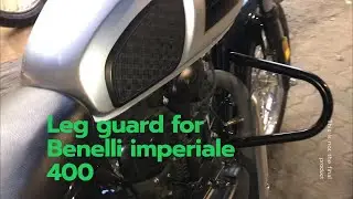 Benelli Imperiale leg guard | accessories for imperiale 400 | exhaust note