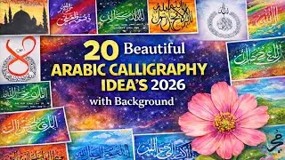 20 beautiful arabic calligraphy idea's 2020 with background #painting #trending #viralpainting 
