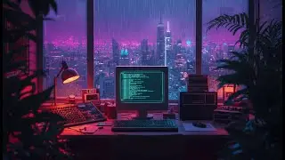 Neon Rain Terminal ☔️ 3HR LoFi & Synthwave Mix &mdash; Deep Night Coding Focus (Royalty Free)