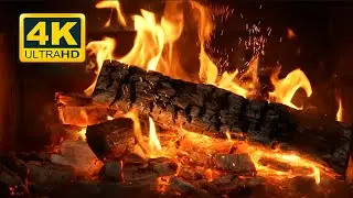 🔥 The BEST Burning Fireplace (10 HOURS) with Crackling Fire Sounds. Cozy Fireplace 4K