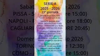 SERIE A 25 26 giornata 23