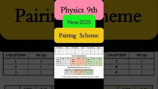 Physics 9th New Pairing Scheme 2025 || 9th Physics New Pairing Scheme 2025 | New Pairing Scheme 2025