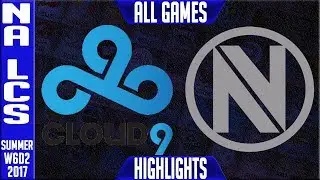 C9 vs NV Highlights ALL GAMES - NA LCS week 6 Summer 2017 - Cloud9 vs Team Envy
