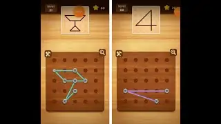 Line Puzzle String Art - Basic - Oak - Level 51 To Level 60