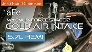 Jeep Grand Cherokee aFe Intake Install 5.7L HEMI ‼️ #grandcherokee #hemi #overland  #jeep #trending 