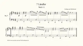 Beethoven, 7 L&auml;ndler, WoO 11, Harpsichord, No 7