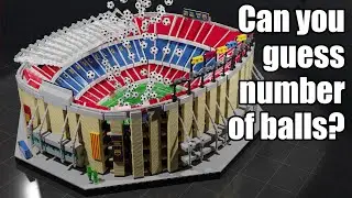 Can You Guess The Number of Balls | LEGO 10284 Camp Nou Stadium | 10284 LEGO Creator Expert Blender