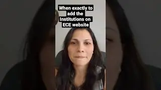 When to add the institutions on your ECE  application ?     #shorts