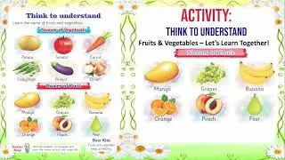 Fruits and Vegetables Name Activity | Think to Understand | English for Kids | Zara Publications