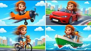 Transportation Song for Kids | Learn Vehicles Names | Fun Little Fantasy 