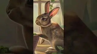 Painting a pair of lucky rabbits