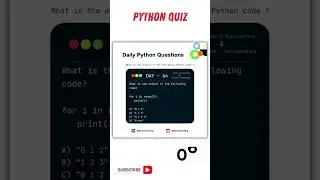 Python Coding Challenge Day - 64 | What is the output of the following Python Code?  