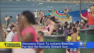 Illinois Residents Flock To Indiana Beaches