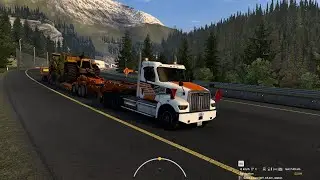 ATS, Downhill 7% grade, Western Star 49x, 60 t, engine Jake braking, Allison