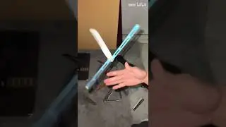 World champion knife thrower plays with butterfly knives