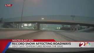 Record snow affecting roadways, cold complicating the issue