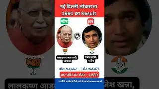 नई दिल्ली लोकसभा सीट 1991 में लालकृष्ण के सामने कांग्रेस के राजेश खन्ना थे #trending #election2024