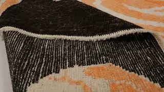Rug & Kilim&rsquo;s Tiger Skin Rug in Black with Rust, Gray and Red Pictorial -33131