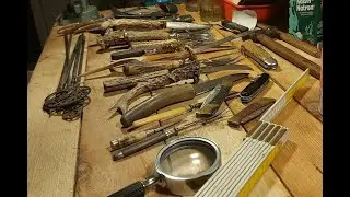 Flohmarktfund : Konvolut alte Messer, Gabeln und Fleischspie&szlig;e #sammlung #jagdmesser #vintage