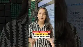 Sainik School (AISSEE) Entrance 2026 Application Form Filling Started #chsentranceexam #sainik