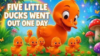 🐤 Five Little Ducks Went Out One Day | Cartoon Kids Song | @BabyBubblesrhymes