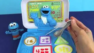 Cookie Monster Learn and Crunch Lunchbox Sesame Street Cookie Monster Toy Count N Crunch