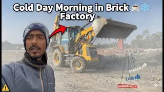 Cold day morning in brick factory! jcb work 🔥#automobile
