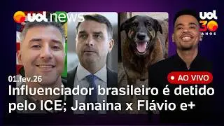 Influenciador brasileiro que já elogiou Trump é preso pelo ICE; Janaina x Flávio, caso Orelha e+