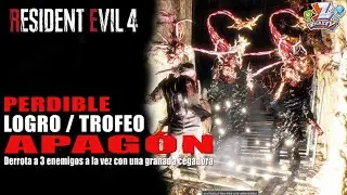 Resident Evil 4 Remake - Logro / Trofeo Apag&oacute;n (Shield Your Eyes) 3 Enemigos con Cegadora / PERDIBLE