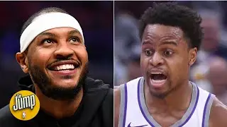 What Carmelo Anthony did to Yogi Ferrell is called 'daddy ball' - Kendrick Perkins | The Jump