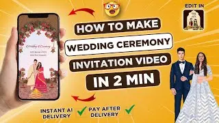 How To Make Wedding Invitation Video | Wedding Invitation Template With caricatures| Invito AI