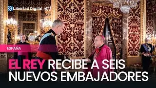 El Rey recibe a los nuevos embajadores en el Palacio Real