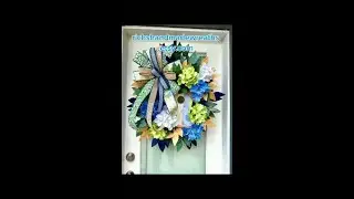 Hydrangea Birdhouse Wreath for Front Door #shorts