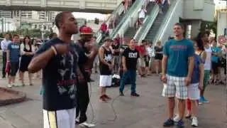 Street performers from the Las Vegas strip