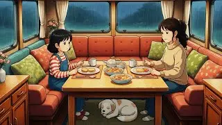 A Quiet, Cozy Rainy Night Inside a Small Camper Trailer | Ghibli-Inspired Story