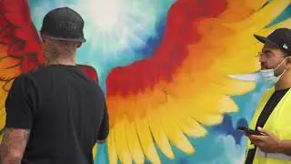 Graffiti K&uuml;nstler gestalten Amazon Logistik
