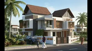 Modern Kerala Private Villa Design | Malappuram | Architect Mohammed Shaheen | Lumion Walkthrough