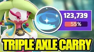Watch How Tsareena Triple Axle Dominates and Carry the Game | 55% Damage Output | Pokemon Unite