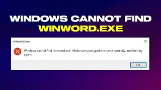 Fix Windows Cannot Find WINWORD.EXE || Microsoft Word