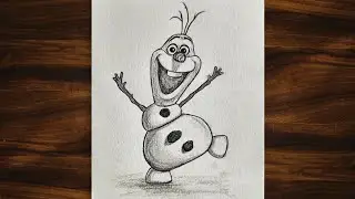 How to draw Olaf Snowman from Frozen || Easy Olaf Snowman Drawing tutorial for beginners ❄️⛄