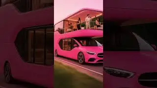 Luxury Pink Double-Decker Mercedes Motorhome &ndash; The Future of Travel #ai#dreamdrive#luxury#music#road